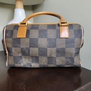 Fendi Vintage Pequin Check, Damier Speedy Style Handbag